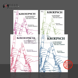 全套共一至四卷 Progressive 单簧管日常练习曲 416首 Daily 乐谱书 费舍尔原版 Vol 克洛普施 Fritz Studies Kroepsch