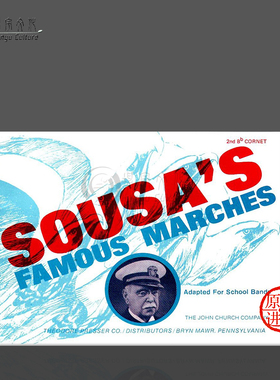 有名苏萨进行曲集 降B调短号2 Fischer 费舍尔原版乐谱书 Sousas Famous Marches for 2nd Cornet in Bb 42540073