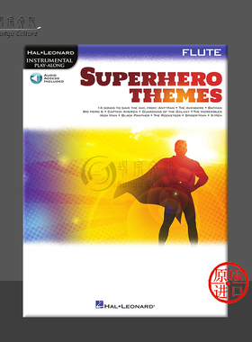 英雄主题曲集 14首歌曲 长笛独奏 含在线音频 海伦德原版乐谱书 Superhero Themes 14 Songs to Save the Day HL00363195
