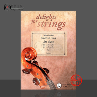 两把大提琴 FH3438 Cellos 卷二 塞巴斯蒂安李 Duos 进口乐谱书 霍夫曼斯特原版 大提琴二重奏6首OP60 Sebastian for Lee