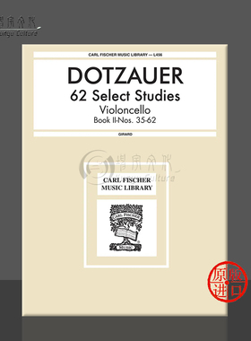 多曹尔 大提琴练习曲 卷二 第35-62首 Carl Fischer 费舍尔原版乐谱书 Dotzauer Select Studies for Cello Vol 2 L456