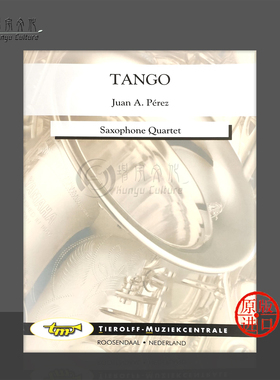 佩雷斯探戈舞曲 萨克斯四重奏 Tierolff原版乐谱书 Perez Tango Saxophone Quartet 0011sq