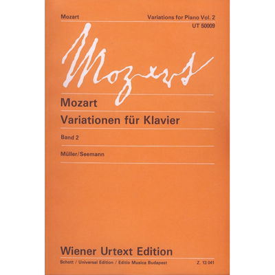 莫扎特 钢琴变奏曲 卷二 维也纳净版 布达佩斯 原版进口乐谱书 Mozart Wolfgang Amadeus Variationen 2 Piano Z13041
