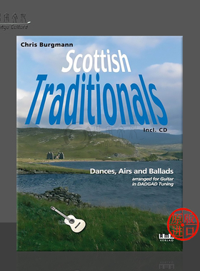布格曼 苏格兰的传统 舞蹈 爱尔曲 叙事曲 吉他独奏 含CD AMA原版乐谱 Burgmann Scottish Traditionals Dances Air Ballad 610573