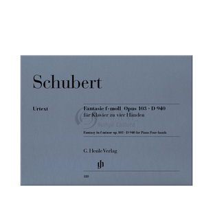 舒伯特 幻想曲 F小调 op103 D940 钢琴四手联弹无指法 亨乐原版乐谱书 Schubert Fantasy f minor Piano for 4 Hands HN180