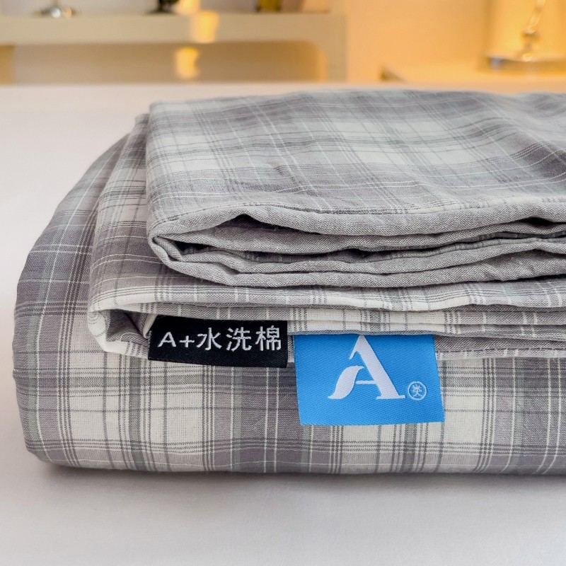 简约水洗棉床单纯色格子被单学生宿舍单人1.5m双人床2.0m四季通用,床上用品,床单,淘宝优惠券,粉丝福利购,淘宝优惠卷