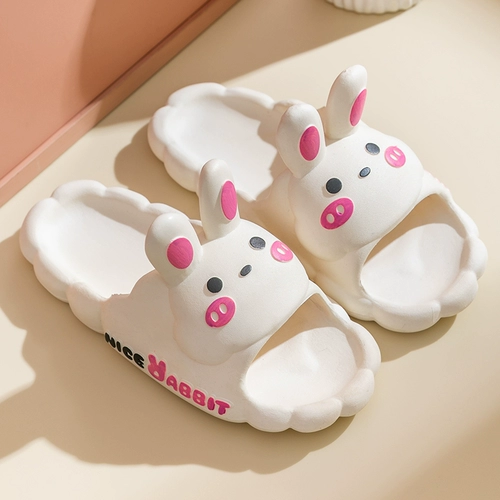 Детские тапочки, летняя детская обувь, мультяшный милый нескользящий детский кролик, слайдеры