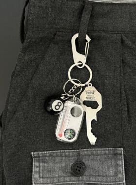 新款cleanfit金属钥匙扣挂件登山扣高级原创多功能腰间配饰指南针