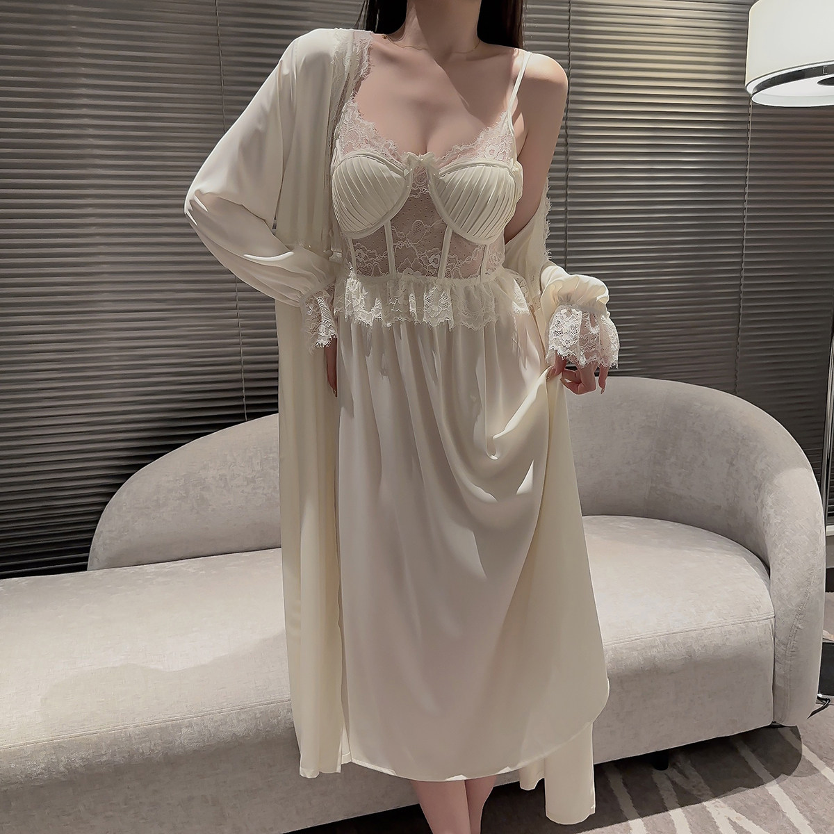 2025新款睡衣女春夏款法式宫廷风