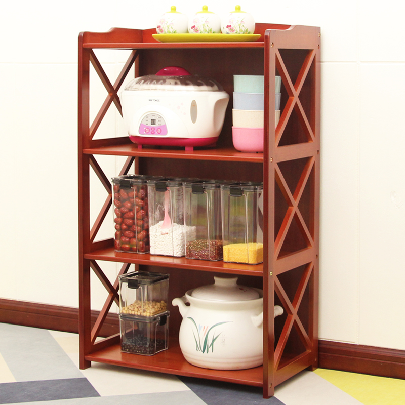 楠竹锅盖用品客厅实木落地架子