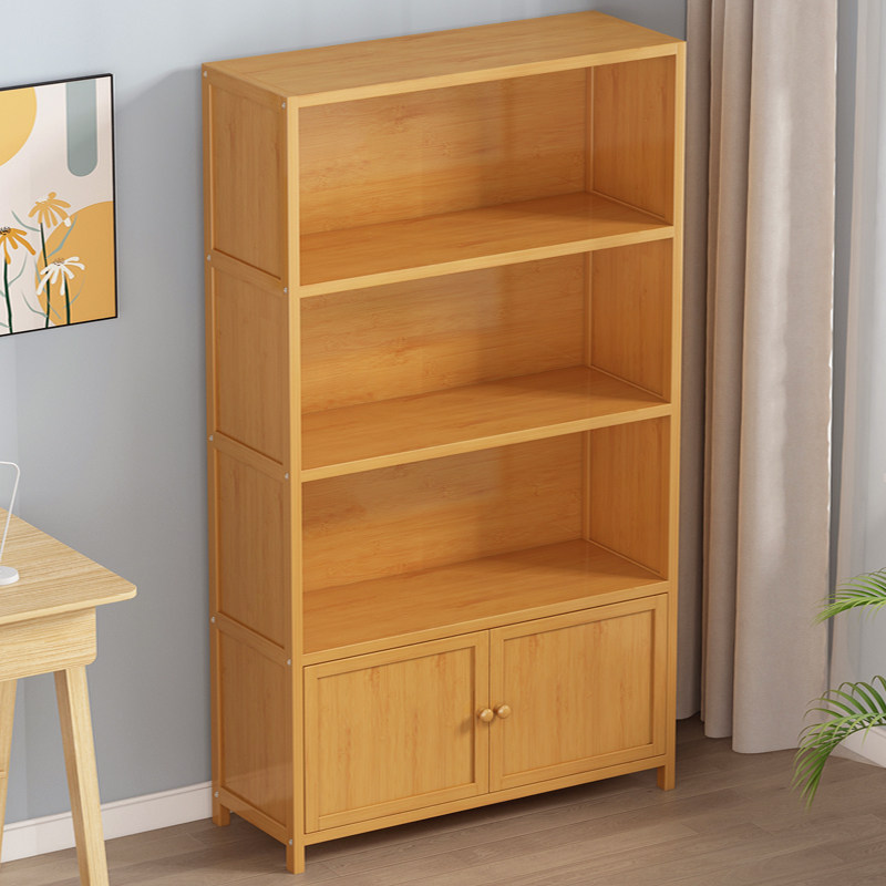 楠竹书架简易多层客厅儿童储物收纳厨房置物架学生家用小书柜落地