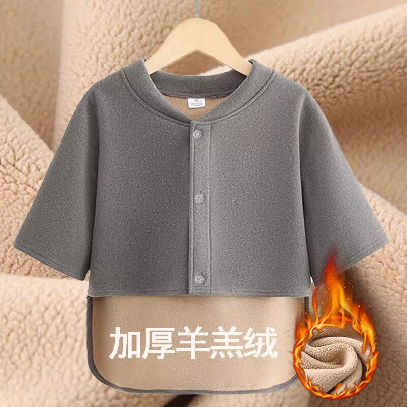 德绒护肩男士坎肩周炎睡觉保暖中老人年防寒马甲加厚护肩膀护腰款