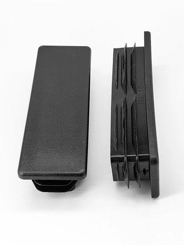 Puretic Tube заблокированная внутренняя заглушка 50*150 квадратная заглушка 5x15 см черно белая блокированная крышка алюминиевой трубы 50x150