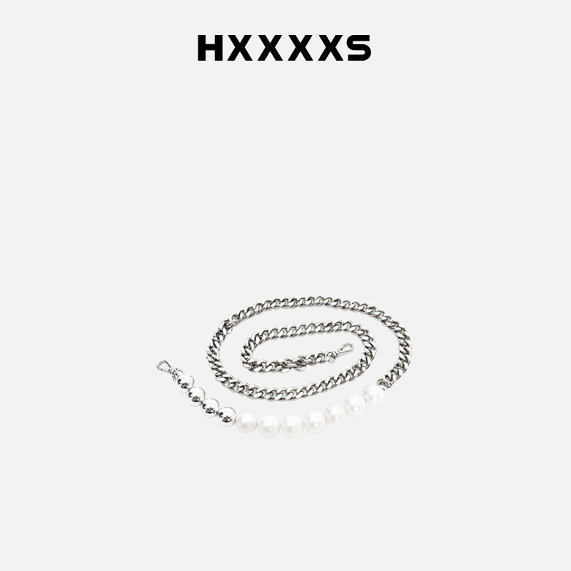 HXXXXS 금속 진주 체인 클래식 다목적 어깨 크로스바디 어깨 변형 액세서리