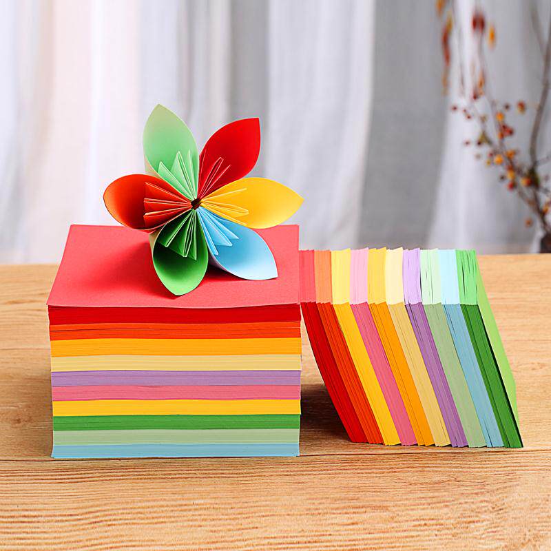 正方形幼儿园卡纸手工多色折纸书大全小学生高级粉彩色纸飞机折纸书