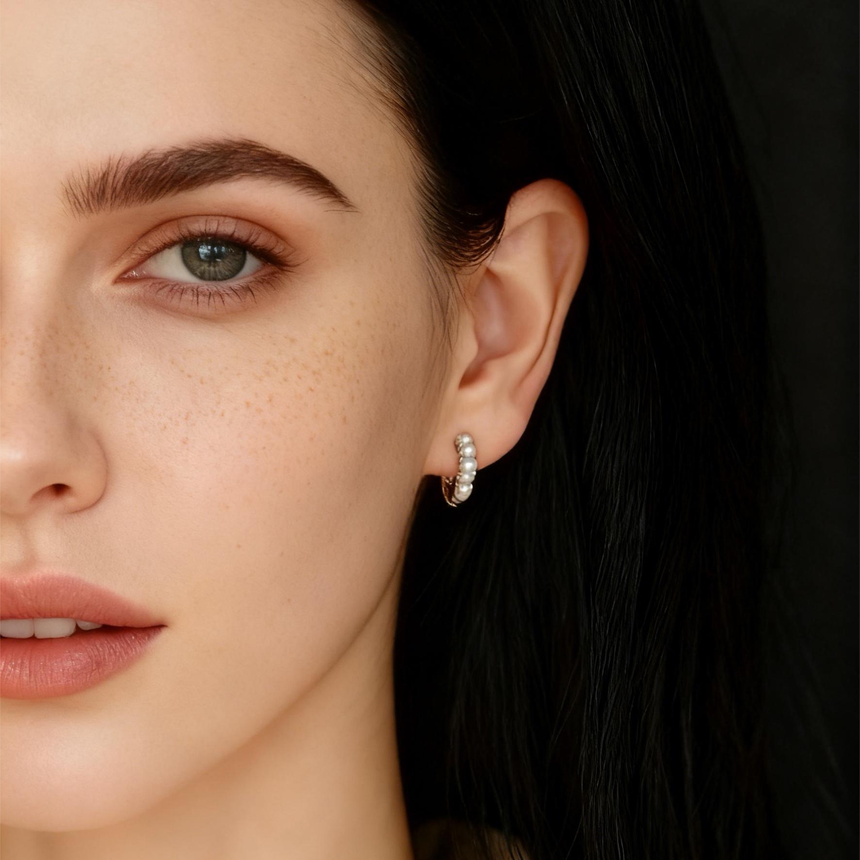 安娜路易莎s925银珍珠百搭耳环女