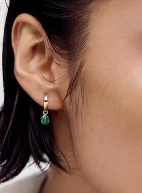 ana luisa新品女士耳环天然玛瑙虎眼石耳坠复古s925纯银气质耳环