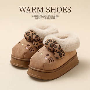 厚底勃肯鞋女秋季2025新款外穿超火一脚蹬HelloKitty猫棉拖鞋女款