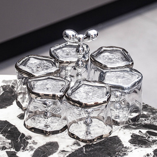 轻奢ins玻璃杯家用喝水杯待客茶杯马克杯倒挂沥水杯架收纳置物架