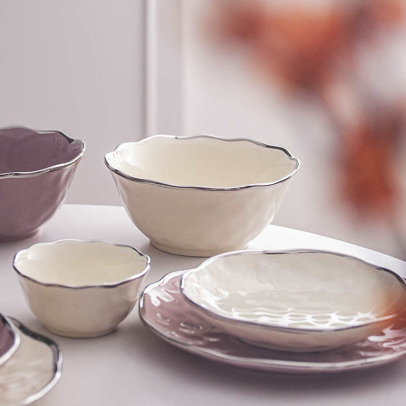 随沐陶瓷ins简约风碗单个