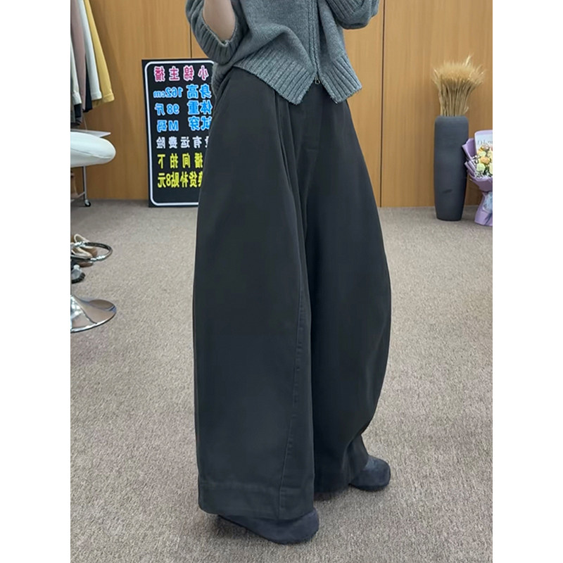 慵懒风微胖大码百搭阔腿裤女2026春季宽松显瘦高腰时尚九分休闲裤,女装/女士精品,牛仔裤,淘宝优惠券,粉丝福利购,淘宝优惠卷