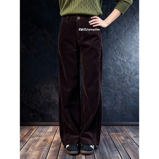 微胖穿搭复古百搭高腰阔腿裤女2026春季保暖显瘦垂坠感休闲弯刀裤