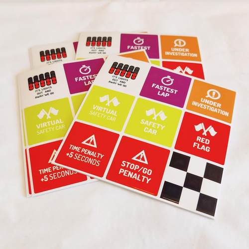 F1元素赛事控制不干胶贴纸