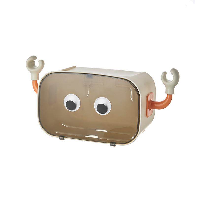 2025新品卫生间卷纸架免挂壁打孔抽可爱卡通DIY手+眼睛纸巾盒纸盒