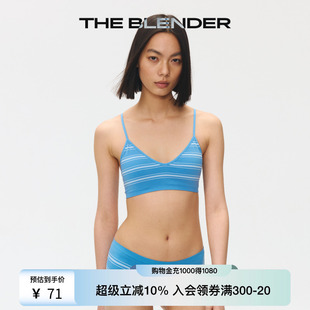 The 女 Blender25夏季 无缝针织条纹中腰舒适透气三角内裤