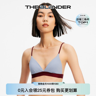 The Blender25夏季 撞色可拆卸胸垫深V法式 美背内衣三角杯女套装