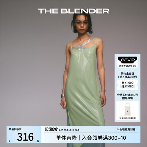 TheBlender不对称露背连衣裙