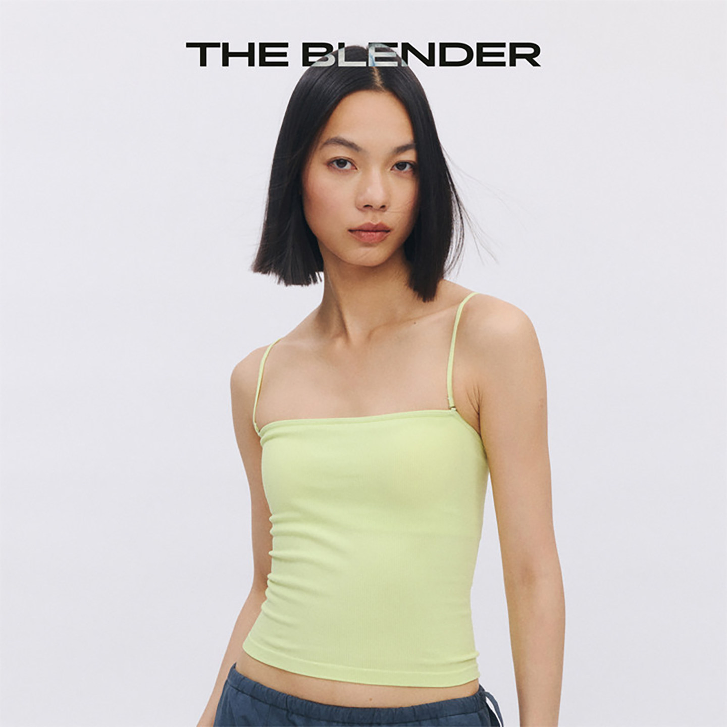 The Blender固定胸垫可拆卸肩带可外穿背心长款抹胸上衣女