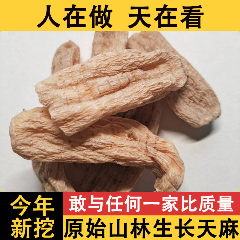 正品天麻中药材正宗新鲜仿野生特级干货功效与作用天麻五行汤