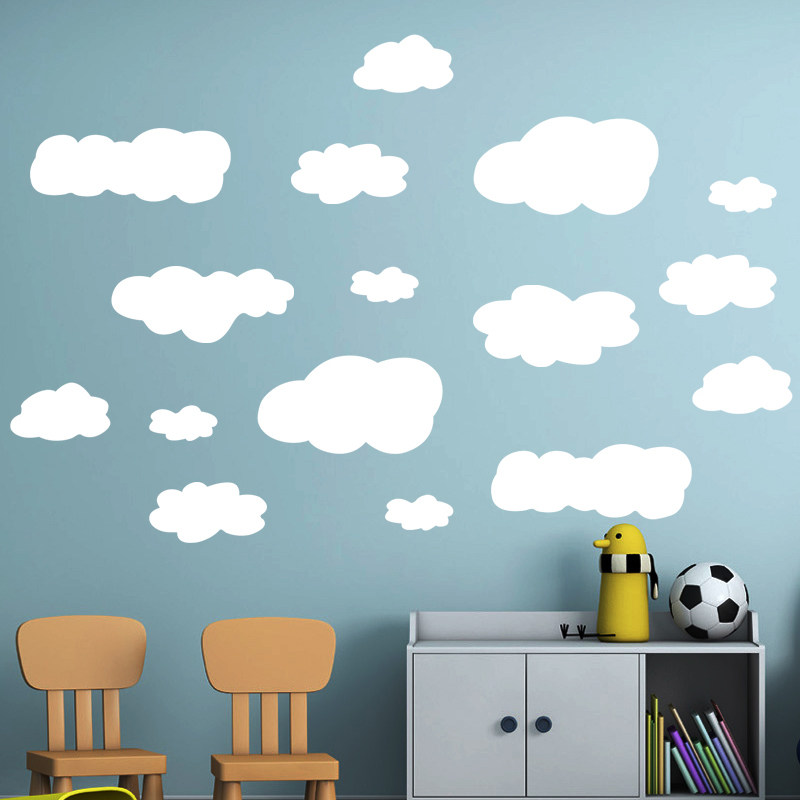 北欧ins白云朵墙贴儿童婴儿房幼儿园云彩天花板吊顶装饰遮丑贴纸,家居饰品,软装墙贴,淘宝优惠券,粉丝福利购,淘宝优惠卷