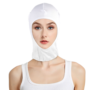 食品加工厂高弹内帽护脖包头透气帽子男女同款防掉发松紧白色头套