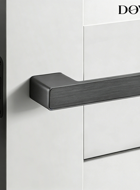 白色隐形门锁单面锁意式极简隐藏背景墙暗藏式卧室门把手上提反锁