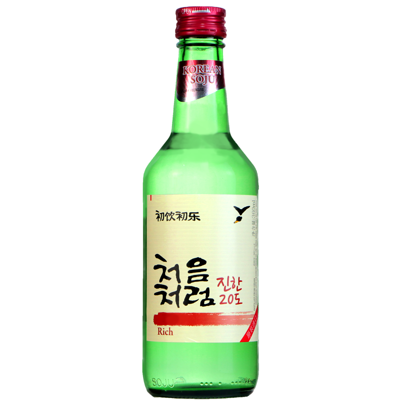 初饮初乐360ml通用韩国果味烧酒