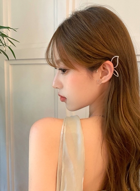 2023爆款耳环白鹿同款发夹精灵耳饰水钻耳后发卡侧边精灵耳朵耳饰