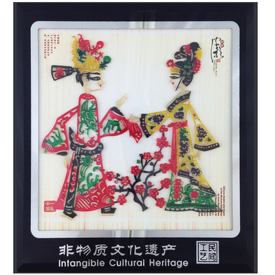 方水晶框皮影装饰画礼品