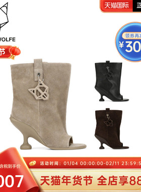 Naked Wolfe英国潮牌/Kindly细跟鱼嘴靴短靴女2025新款女单鞋潮