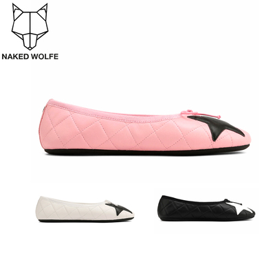 NAKED WOLFE ｜博主同款鞋子女款2026新款芭蕾平底鞋Bedford真皮