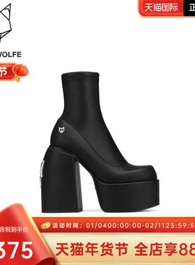 Naked Wolfe英国潮牌/SUGAR厚底高跟女靴2025新款潮流马丁靴女鞋