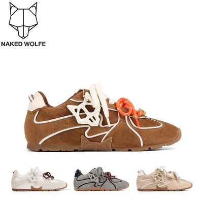 Naked Wolfe｜博主同款复古德训鞋秋季薄女鞋2026新款Adored真皮