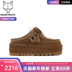 软底半拖 女2025厚底袋鼠鞋 Naked Wolfe英国潮牌 BLIZZARD穆勒鞋