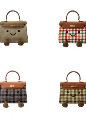 小众复古毛妮凯莉Kelly单肩斜挎包可爱卡通时尚手提包