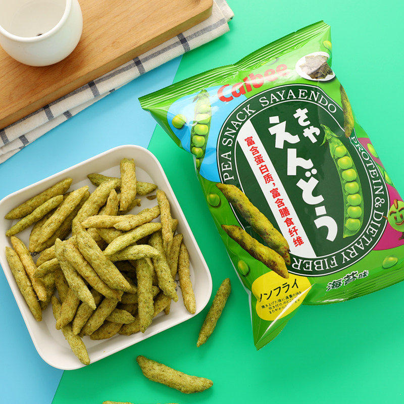 泰国进口calbee卡乐比豌豆脆海苔盐味非油炸脆脆条薯条膨化小零食