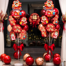 2026新年气球立柱装 饰公司年会地飘马年过年春节客厅场景布置摆件