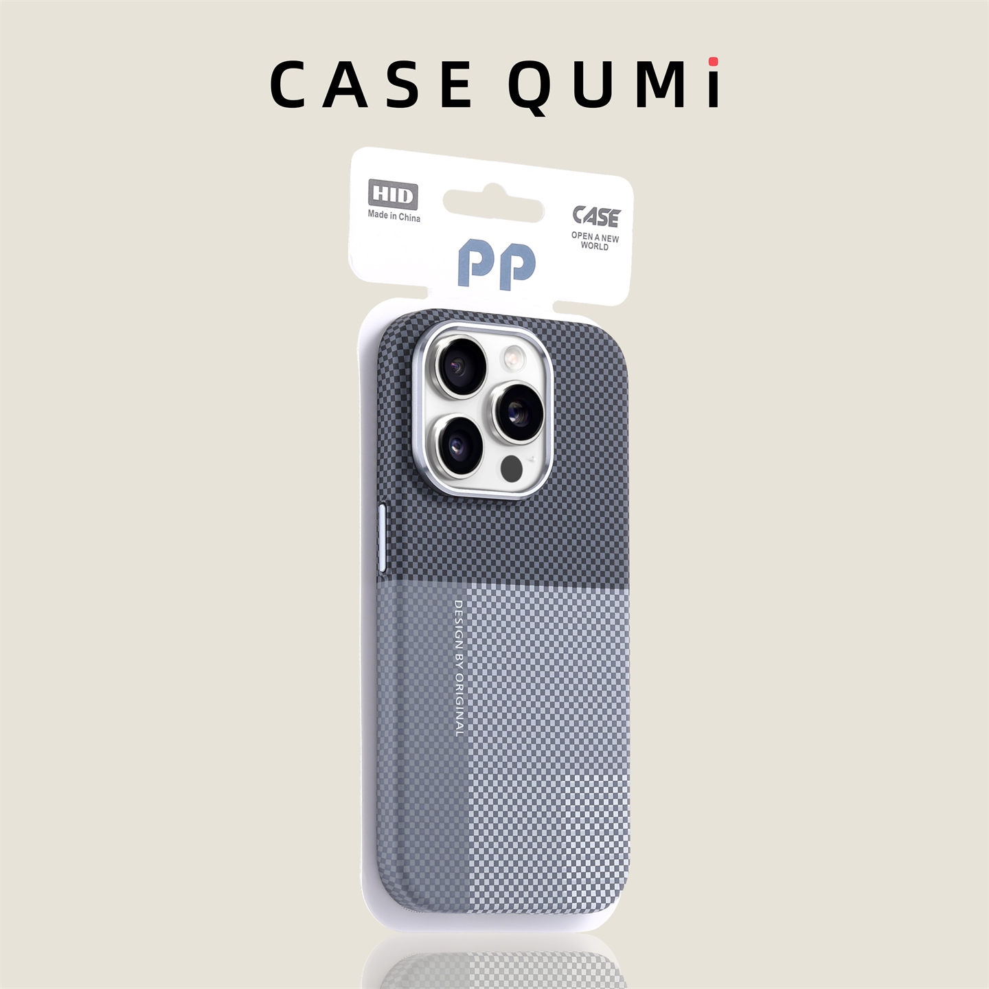 灰白方格拼接碳纤维纹适用苹果16手机壳新款16pro保护套iphone16promax防摔苹果15硅胶15promax全包14外壳13