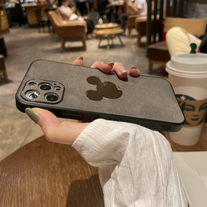 灰底小奇头苹果14手机壳新款iphone14promax高级感14plus苹果13套12全包镜头11防摔ProMax女Pro男xr潮x适用xs
