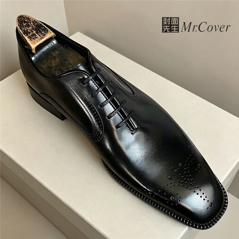 Mr.Cover高档布洛克雕花商务正装皮鞋男真皮通勤西装鞋